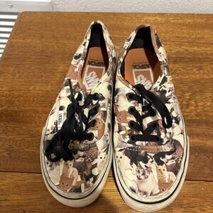 ASPCA X Vans Shoes Womens Size 6 Cat Print Lace Up Canvas Low Top Sneakers